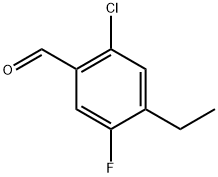 2-chloro-4-ethyl-5-fluorobenzaldehyde 化学構造式