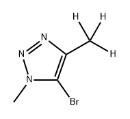 1H-1,2,3-Triazole, 5-bromo-1-methyl-4-(methyl-d3)- Structure