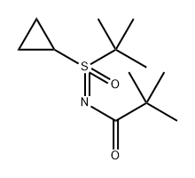 (S)-N-(tert-Butyl(cyclopropyl)(oxo)-l6-sulfaneylidene)pivalamide Struktur
