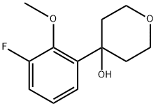 4-(3-fluoro-2-methoxyphenyl)tetrahydro-2H-pyran-4-ol Struktur