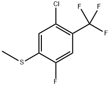 (5-cCloro-2-fluoro-4-(trifluoromethyl)phenyl)(methyl)sulfane Struktur