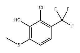 2-Chloro-6-(methylthio)-3-(trifluoromethyl)phenol Structure