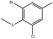 (2-bromo-6-chloro-4-methylphenyl)(methyl)sulfane Struktur