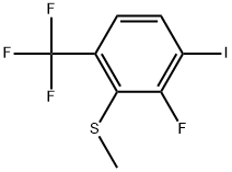 (2-Fluoro-3-iodo-6-(trifluoromethyl)phenyl)(methyl)sulfane Structure