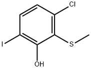 3-Chloro-6-iodo-2-(methylthio)phenol Structure