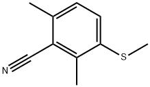 2,6-Dimethyl-3-(methylthio)benzonitrile 化学構造式