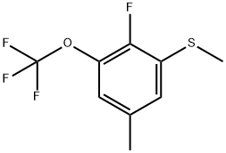2-Fluoro-5-methyl-1-(methylthio)-3-(trifluoromethoxy)benzene Struktur