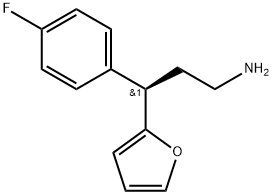 (R)-3-(4-Fluorophenyl)-3-(2-furyl)propan-1-amine,2710997-21-8,结构式