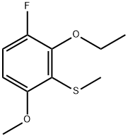 (2-Ethoxy-3-fluoro-6-methoxyphenyl)(methyl)sulfane Structure