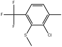 2-Chloro-1-methyl-3-(methylthio)-4-(trifluoromethyl)benzene,2711228-68-9,结构式