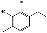 2-bromo-6-chloro-3-ethylphenol Struktur