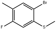 (2-bromo-5-fluoro-4-methylphenyl)(methyl)sulfane Struktur