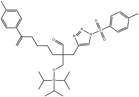 α-[5-(4-Methylphenyl)-5-hexen-1-yl]-1-[(4-methylphenyl)sulfonyl]-α-[[[tris(1-methylethyl)silyl]oxy]methyl]-1H-1,2,3-triazole-4-propanal Structure