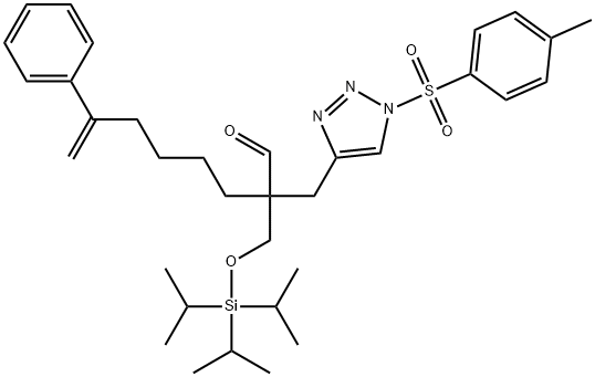 2712604-61-8 1-[(4-Methylphenyl)sulfonyl]-α-(5-phenyl-5-hexen-1-yl)-α-[[[tris(1-methylethyl)silyl]oxy]methyl]-1H-1,2,3-triazole-4-propanal