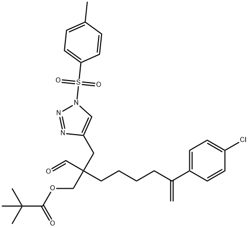 2712604-69-6 7-(4-Chlorophenyl)-2-formyl-2-[[1-[(4-methylphenyl)sulfonyl]-1H-1,2,3-triazol-4-yl]methyl]-7-octen-1-yl 2,2-dimethylpropanoate