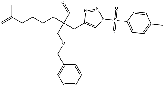 α-(5-Methyl-5-hexen-1-yl)-1-[(4-methylphenyl)sulfonyl]-α-[(phenylmethoxy)methyl]-1H-1,2,3-triazole-4-propanal Structure