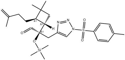 2712604-81-2 rel-(αS)-α-[(1R,2S)-3,3-Dimethyl-2-(3-methyl-3-buten-1-yl)cyclobutyl]-1-[(4-methylphenyl)sulfonyl]-α-[(trimethylsilyl)oxy]-1H-1,2,3-triazole-4-propanal