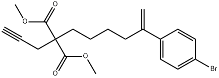 1,3-Dimethyl 2-[5-(4-bromophenyl)-5-hexen-1-yl]-2-(2-propyn-1-yl)propanedioate Structure