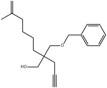 7-Methyl-2-[(phenylmethoxy)methyl]-2-(2-propyn-1-yl)-7-octen-1-ol,2712605-50-8,结构式