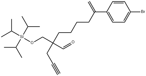 4-Bromo-ζ-methylene-α-2-propyn-1-yl-α-[[[tris(1-methylethyl)silyl]oxy]methyl]benzeneheptanal Structure