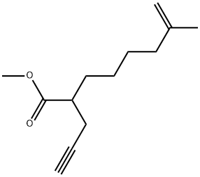 Methyl 7-methyl-2-(2-propyn-1-yl)-7-octenoate 化学構造式