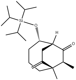 (1S,5S,6R,8S)-1,8-Dimethyl-9-methylene-5-[[tris(1-methylethyl)silyl]oxy]bicyclo[4.2.2]decan-7-one Struktur