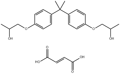 2-Butenedioic acid (E)-, polymer with 1,1'-[(1-methylethylidene)bis(4,1-phenyleneoxy)]bis[2-propanol] 化学構造式