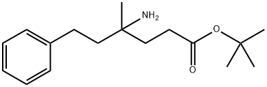 4-氨基-4-甲基-6-苯基己酸叔丁酯 结构式