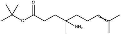 4-氨基-4,8-二甲基壬-7-烯酸叔丁酯 结构式