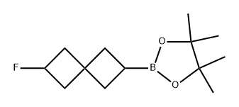 2-(6-氟螺[3.3]庚-2-基)-4,4,5,5-四甲基-1,3,2-二氧硼烷 结构式