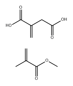 Butanedioic acid, methylene-, polymer with methyl 2-methyl -2-propanoate 化学構造式