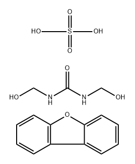 Urea, 1,3-bis(hydroxymethyl)-, polymer with dibenzofuran and sulfuric acid (8CI) Struktur