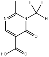 2-Methyl-1-(methyl-d3)-6-oxo-1,6-dihydropyrimidine-5-carboxylic acid Struktur