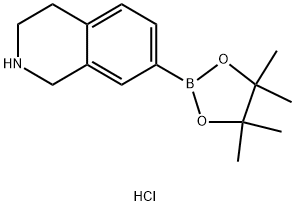 Isoquinoline, 1,2,3,4-tetrahydro-7-(4,4,5,5-tetramethyl-1,3,2-dioxaborolan-2-yl)-, hydrochloride (1:1) Structure