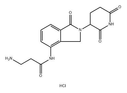 Propanamide, 3-amino-N-[2-(2,6-dioxo-3-piperidinyl)-2,3-dihydro-1-oxo-1H-isoindol-4-yl]-, hydrochloride (1:1) Structure