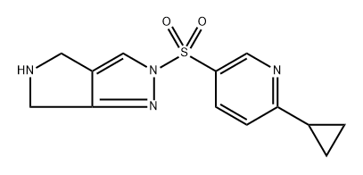 2-cyclopropyl-5-{2H,4H,5H,6H-pyrrolo[3,4-c]pyrazole-2-sulfonyl}pyridine 结构式