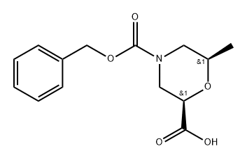 (2R,6R)-4-((Benzyloxy)carbonyl)-6-methylmorpholine-2-carboxylic acid Structure
