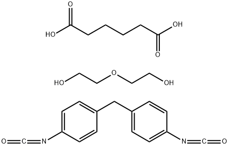Diethylene glycol, adipic acid, 1,1'-methylenebis[4-isocyanato benzene] copolymer 化学構造式