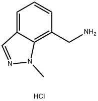 1H-Indazole-7-methanamine, 1-methyl-, hydrochloride (1:2) Structure