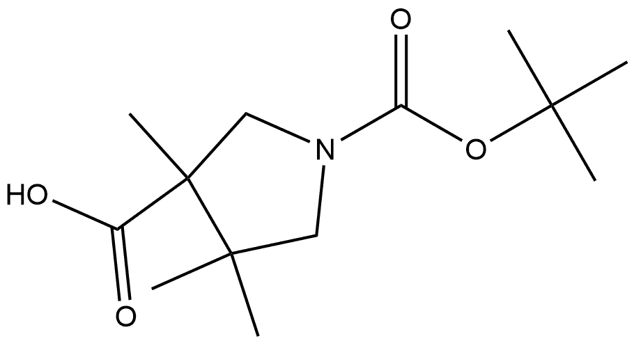 1-(1,1-Dimethylethyl) 3,4,4-trimethyl-1,3-pyrrolidinedicarboxylate Struktur