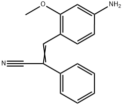 4'-Amino-2'-methoxy-α-stilbenecarbonitrile Struktur