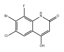 2(1H)-Quinolinone, 7-bromo-6-chloro-8-fluoro-4-hydroxy- Structure