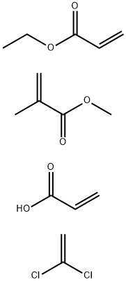 2-甲基-2-丙烯酸甲酯与1,1-二氯乙烯、丙烯酸乙酯和丙烯酸的聚合物 结构式