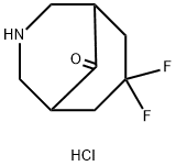 7,7-difluoro-3-azabicyclo[3.3.1]nonan-9-one
hydrochloride 化学構造式