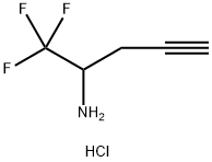 4-Pentyn-2-amine, 1,1,1-trifluoro-, hydrochloride (1:1),2731007-40-0,结构式
