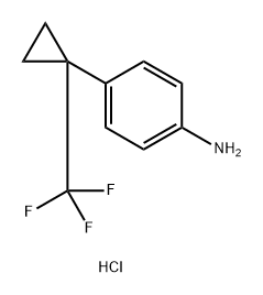 4-(1-(三氟甲基)环丙基)苯胺(盐酸盐),2731010-72-1,结构式