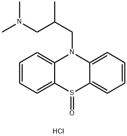 10H-Phenothiazine-10-propanamine, N,N,β-trimethyl-, 5-oxide, hydrochloride (1:1) 化学構造式