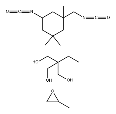 1,3-Propanediol, 2-ethyl-2-(hydroxymethyl)-, polymer with 5-isocyanato-1-(isocyanatomethyl)-1,3,3-trimethylcyclohexane and methyloxirane Struktur