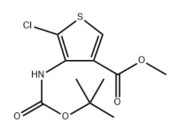 methyl 4-((tert-butoxycarbonyl)amino)-5-chlorothiophene-3-carboxylate Struktur