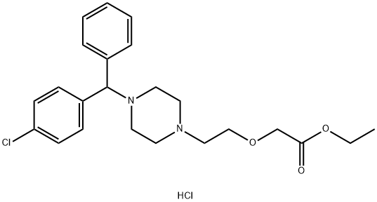 Cetirizine ethyl ester dihydrochloride Struktur